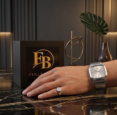 Diamond Automatic Silver Square Dial view 2