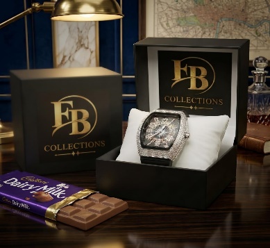 Luxury FM Diamond Watch White Strap available online in Pakistan at FB Collections